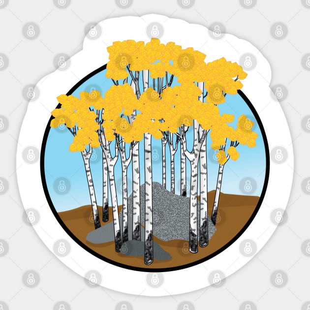 Aspen Grove Sticker by DickinsonDesign
